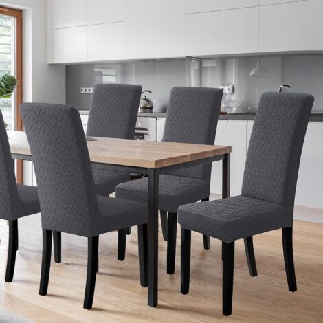 housse De Chaise 4 Pices Housses De Chaise De Salle  Manger Extensible Couverture De Chaise Universel Lavable Amovible Slipcover Pour Salle  Mange