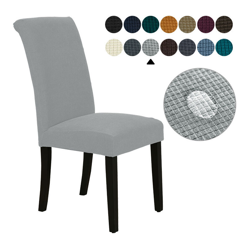 Serbia - Housse de Chaise 6 Pièces Salle à Manger Jacquard Extensible Amovible Lavable Couverture de Chaise Univers Protection de Chaise pour