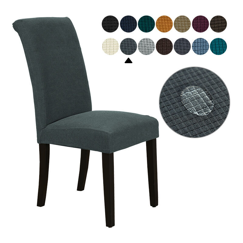 Serbia - Housse de Chaise 6 Pièces Salle à Manger Jacquard Extensible Amovible Lavable Couverture de Chaise Univers Protection de Chaise pour