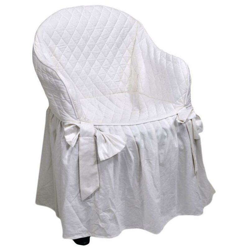 Webmarketpoint - Housse de chaise blanche en polyester 44x38h38/45 cm