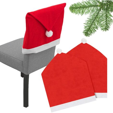 HOUSSE DE CHAISE BONNET DE PÈRE NOËL 2 SZT