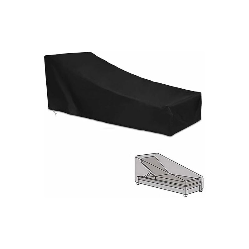 L&h-cfcahl - Housse de Chaise Couverture Housse de Protection Longue Respirante Imperméable 420D Tissu Oxford pour Chaise Longue 208 x 76 x 79 / 41 cm