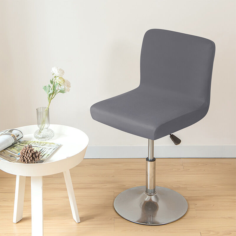 4 Pièces housse de chaise de Bar Gris Couverture de Chaise de pub Amovible et Extensible housse chaise haute pour Chaise de Salle à Manger pivotante