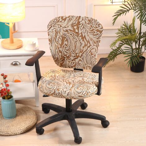 Housse de chaise de bureau universelle lavable et pivotante, style 4