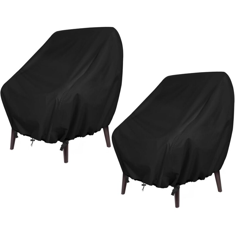 Housse de Chaise de Jardin 2 pièces, Housse pour Fauteuil 89x97x74cm, Housse de Protection pour chaises Extérieur, Tissu Oxford 420D Imperméable,