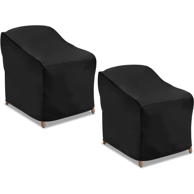 Fitags - Housse de Chaise de Jardin 2 Pièces, Housse Protection Meuble Jardin en Tissu Oxford 210D Imperméable avec Lacet Boucle Pochette Housse