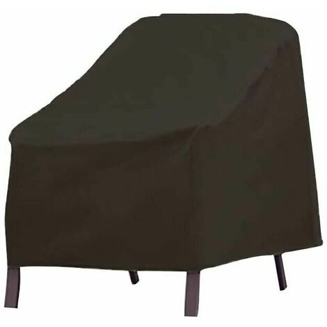 Housse de chaise de jardin empilable, housse de terrasse anti-UV/coupe-vent/imperméable 210D Oxford tissu bâche d'extérieur housse de chaise longue, pour chaises longues de jardin (1pc)