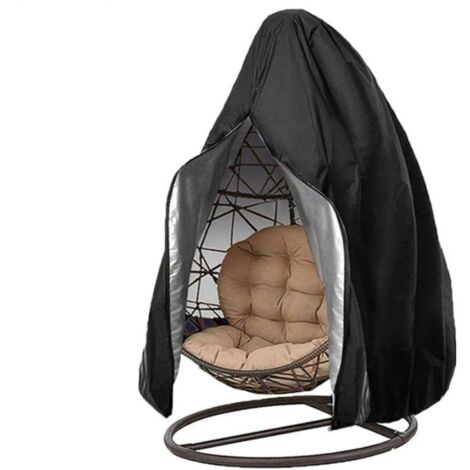 housse de chaise de jardin-noir-Approprié190115Le panier suspendu est muni d'une fermeture éclair - en tissu Oxford imperméable