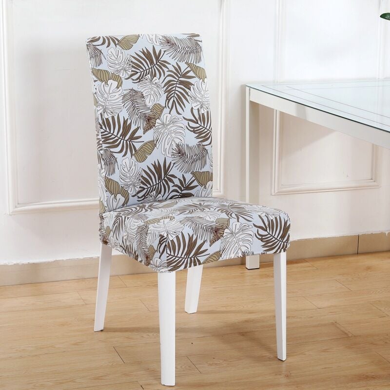 Aougo - Housse De Chaise De Salle à Manger Élastique 6 Pièces Housse De Chaise Universelle Imprimée Housse De Chaise Antidérapante Pour La Maison