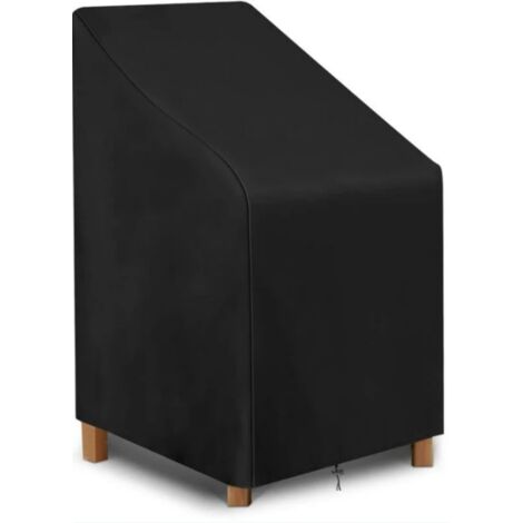 Housse de chaise d'extérieur empilable imperméable housse de protection pour meubles de patio d'extérieur 210D, housse de chaise longue d'extérieur empilable pour une protection contre les intempéries