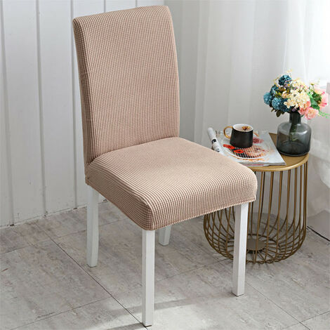 Housse De Chaise élastique imperméable avec dossier, Housse De coussin Jacquard, décoration De Banquet, htel De mariage,khaki,CHINA