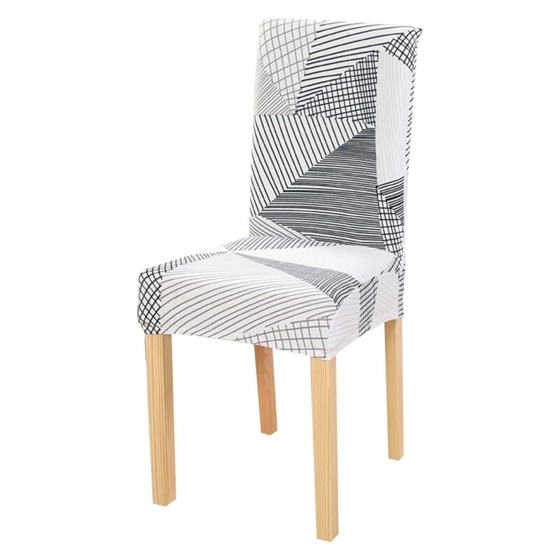 Fei Yu - Housse de chaise élastique imprimée, 4 pièces, housse de chaise de salle à manger, maison, hôtel, bureau, quatre saisons, moka