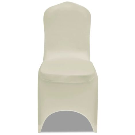 Housse de chaise extensible 100 pcs Couleur crème CFW231808