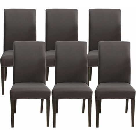 4 Housses de chaises en simili cuir XL - Bordeaux - Jolyes