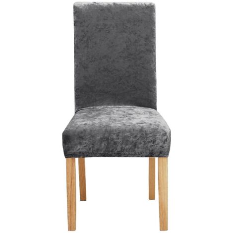 Housse de chaise extensible décorative en velours rouge pour salon, protection optimale, tissu élastique, lot de 2 pièces
