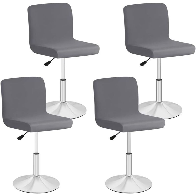 Ensemble de 4 Housses de Chaise Haute Bar de Salle à Manger, Housse Tabouret de Bar Amovible et Lavable, Couverture Extensible pour Chaise Haute