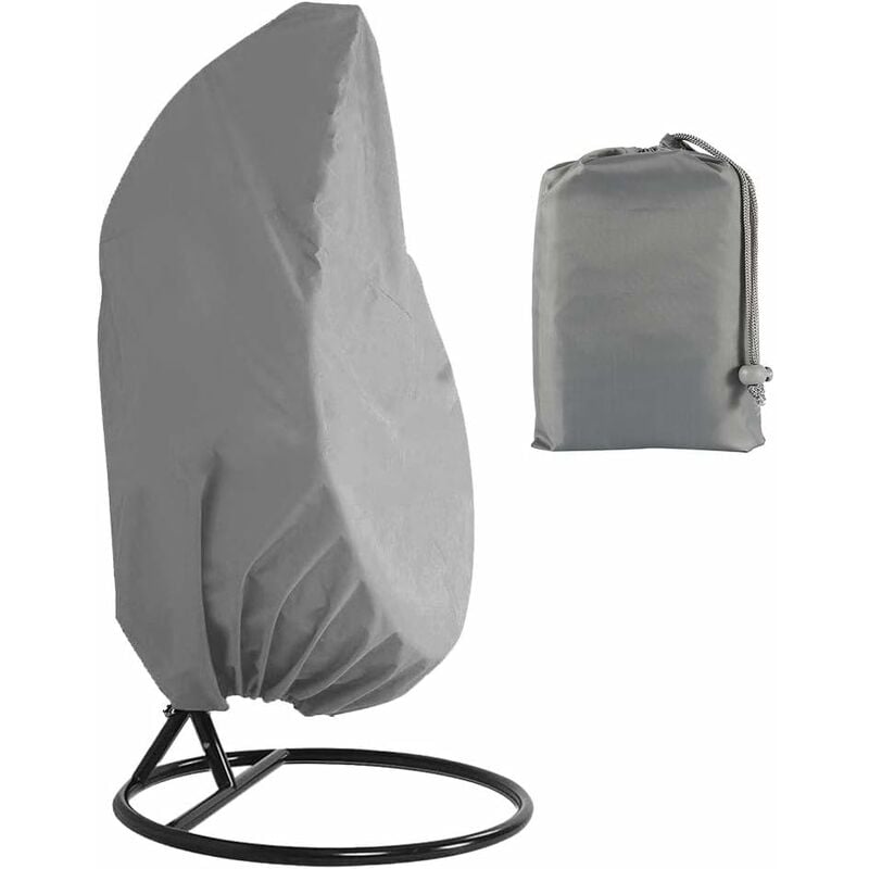 Housse de chaise hamac, housse de chaise hamac, housse de chaise suspendue, coupe-vent, protection uv, tissu Oxford durable, 200 x 230 cm (gris)