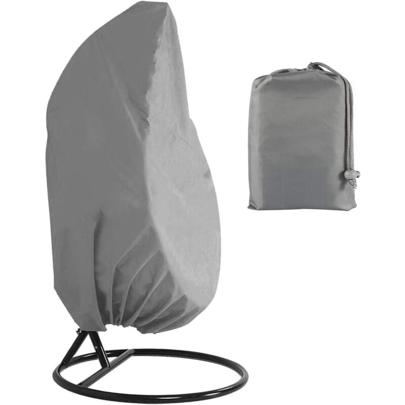 Housse de chaise hamac, housse de chaise hamac, housse de chaise suspendue, coupe-vent, protection uv, tissu Oxford durable, 200 x 230 cm (gris)