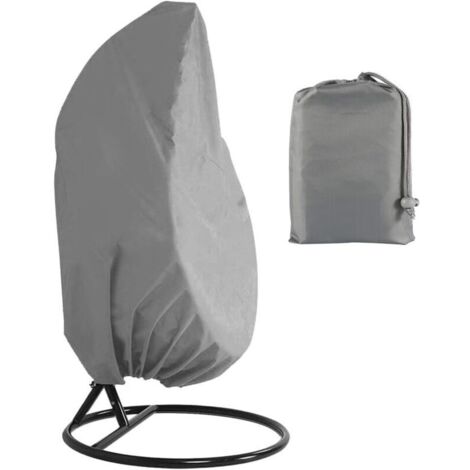 Housse de chaise hamac, housse de chaise hamac, housse de chaise suspendue, coupe-vent, protection UV, tissu Oxford durable, 200 x 230 cm (gris)