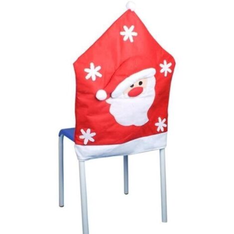Housse de Chaise - Housse de Meuble - Père Noël - Rouge - 65x50cm - Intérieur