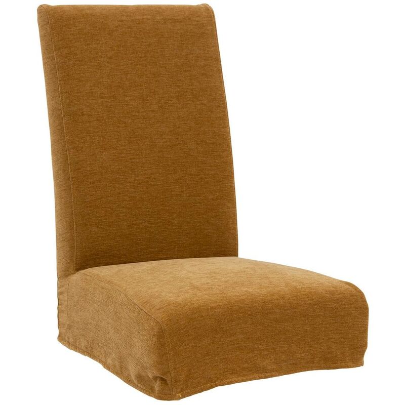 Atmosphera - Housse de chaise Jana ocre créateur d'intérieur
