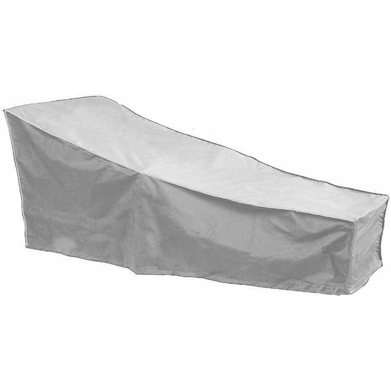 AIDUCHO Housse De Chaise Longue Couverture De Bain De Soleil Bâche Pour Chaise Longue Anti-Uv Anti-Vent Imperméables Tissu De 210d Oxford Housse De