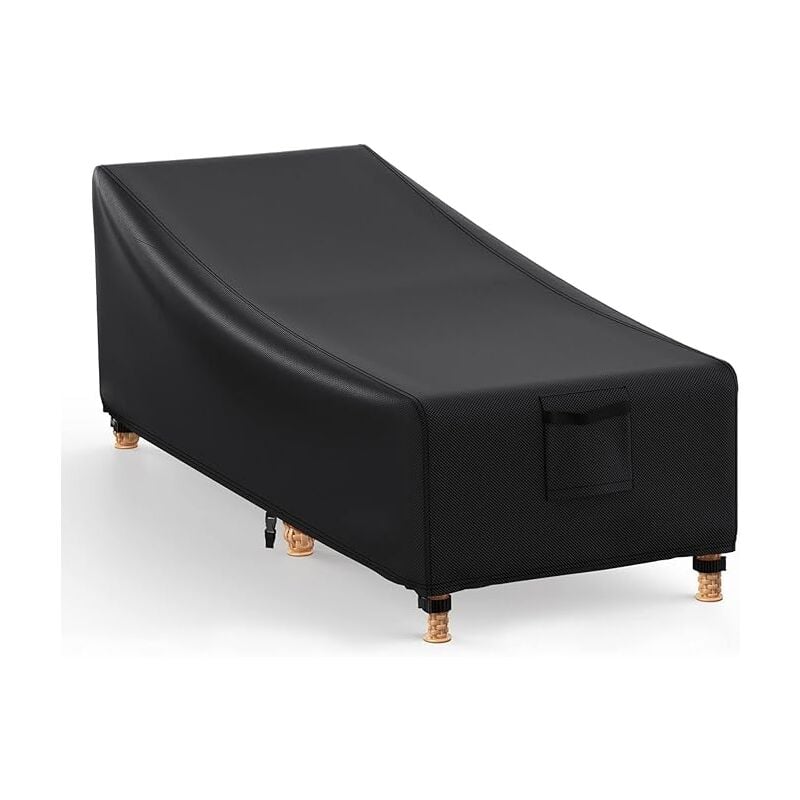 Housse de chaise longue de jardin 210 x 80 x 45/75 cm avec aérations, housse de chaise longue de jardin robuste 600D, imperméable, avec revêtement