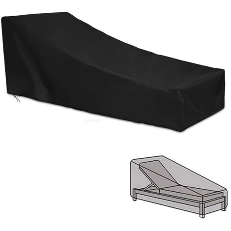 Housse de chaise longue de jardin imperméable, coupe-vent et résistante aux UV.