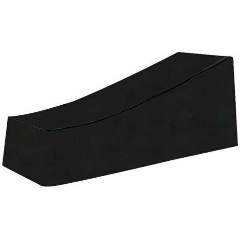 Housse de chaise longue de jardin, imperméable, coupe-vent, housse de chaise longue en tissu Oxford 210D durable, chaise longue (210x75x80/40cm) - Noir