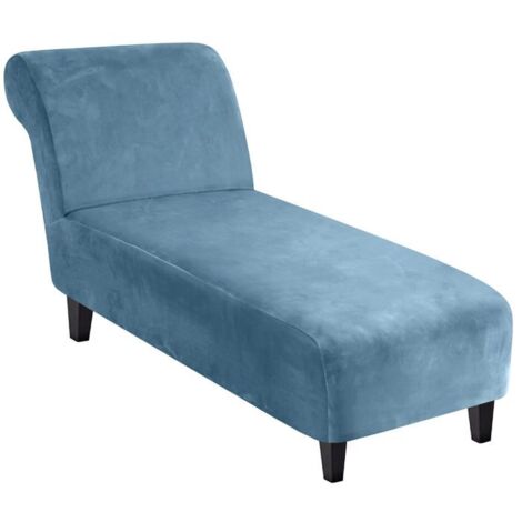 Housse de chaise longue en velours extensible, sans accoudoirs, pour canapé inclinable. Idéale pour salon ou chambre, en rouge.