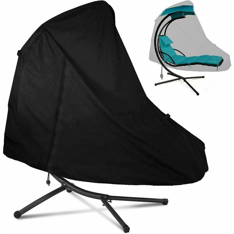 Housse de chaise longue suspendue avec fermeture éclair, housse de protection pour chaise longue suspendue avec parasol, housse pour chaise longue