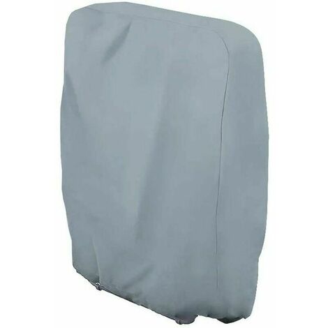 Housse de chaise pliante Housse de fauteuil inclinable Tissu Oxford imperméable aux UV 110cmX71cm Gris,
