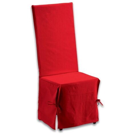 Housse de chaise Renato rouge coton