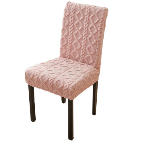 Housse de chaise rose jacquard neuve pour chaises de salle à manger, épaisse, modèle 2023