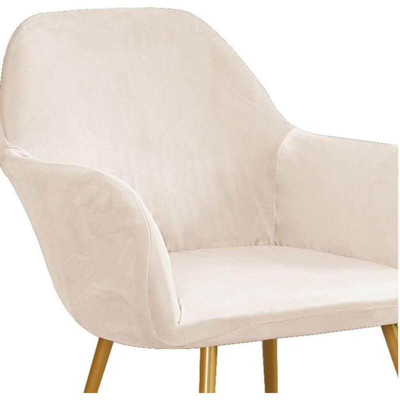 Housse de Chaise scandinave avec Accoudoirs, Housse de Fauteuil Extensible Velours Couverture de Chaise Scandinave de Salle à Manger pour