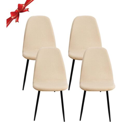 housse De Chaise Scandinave Lot De 4, Housse De Chaise De Salle  Manger Scandinaves Extensible,jacquard Couverture De Chaise Lastique Universel Po