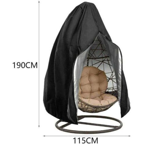 Housse de chaise suspendue 190 x 115 cm – Tissu Oxford 210D imperméable – Protection contre intempéries – Cordon de serrage ajustable