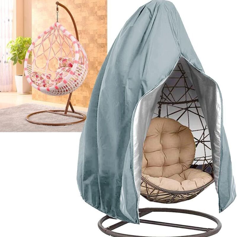 Housse de Chaise Suspendue de Patio - Housse de Chaise de Cocon d'oscillation d'oeufs avec la Tirette, Protecteur de Meubles de Jardin Résistant