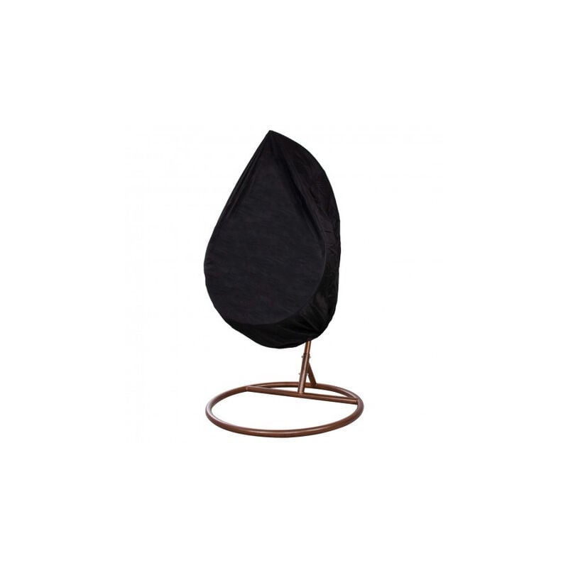 Springos - Housse de chaise suspendue imperméable en noir, de taille 115x190cm.