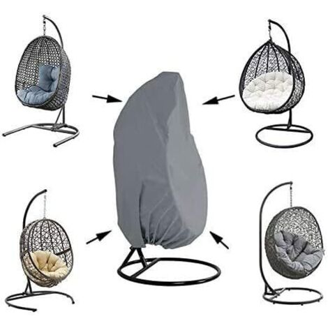Housse de Chaise Suspendue Oxford de Protection imperméable à l'eau et à la poussière pour Patio,Chaise à Bascule,Chaise Flottante,gris GROOFOO