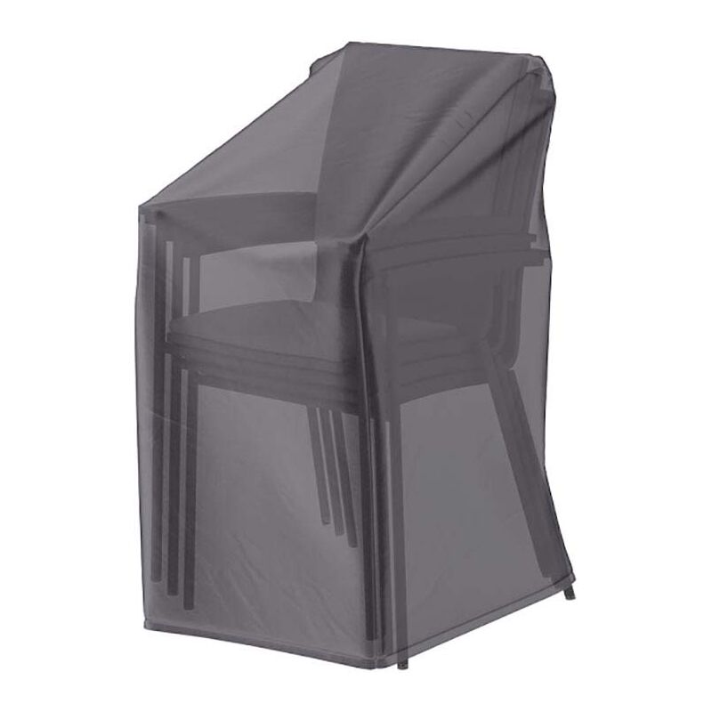Housse de protection respirante pour pile de chaises de jardin - Noir mat