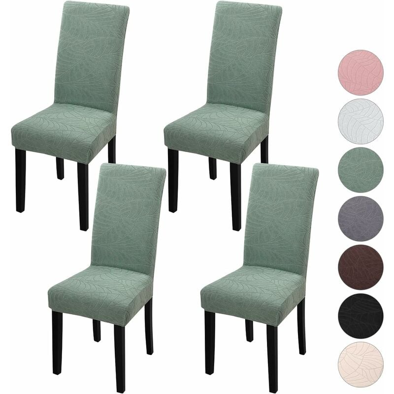 Housse de Chaises, Universel Housse Extensible Élastique Amovible pour Hôtel Cérémonie Mariage Noël(Vert Clair)