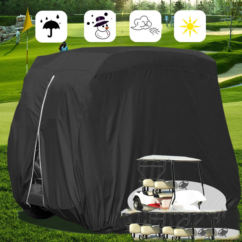 Housse de chariot de golf d'extérieur compatible avec EZ GO, Club Car, Yamaha, Movaland Housse de chariot personnalisée avec matériau + revêtement