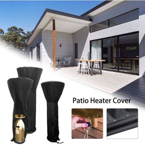 Housse de chauffage de terrasse, housse de protection pour poêle d'extérieur, housse de poêle pour radiateurs à dôme rond, noir
