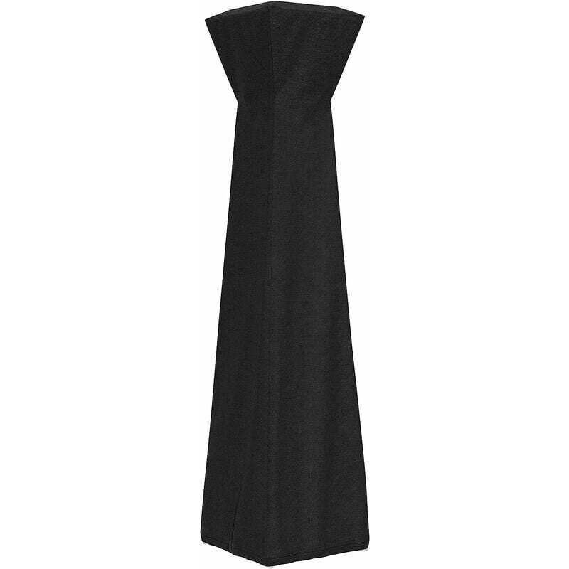 Housse de chauffage de terrasse style pyramide, noir