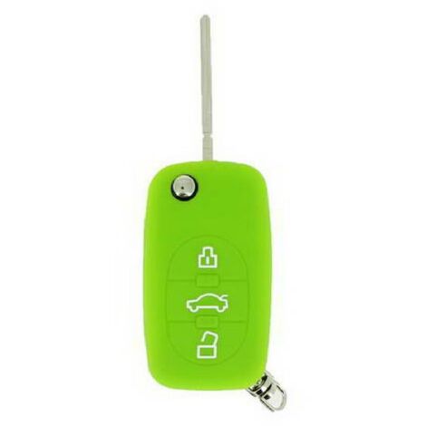 Housse de Cle en Silicone 3 BOUTONS VERTE POUR AUDI Z