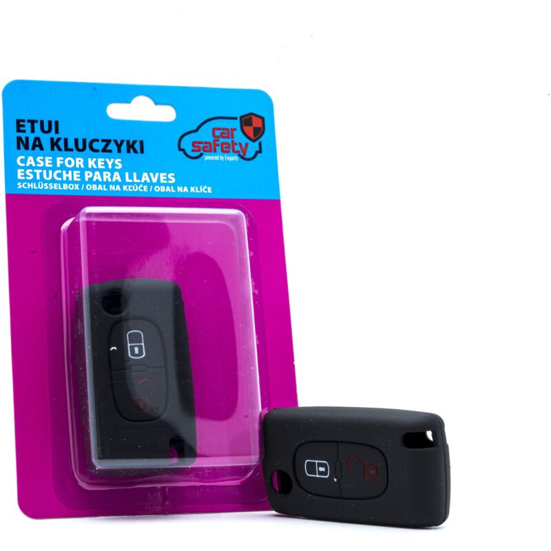 Housse de clé en silicone NOIR pour Citroën Peugeot