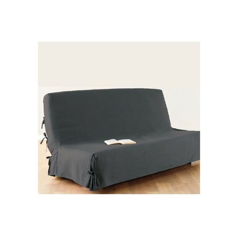 Housse de clic clac 140x200 cm gris foncé 100% coton