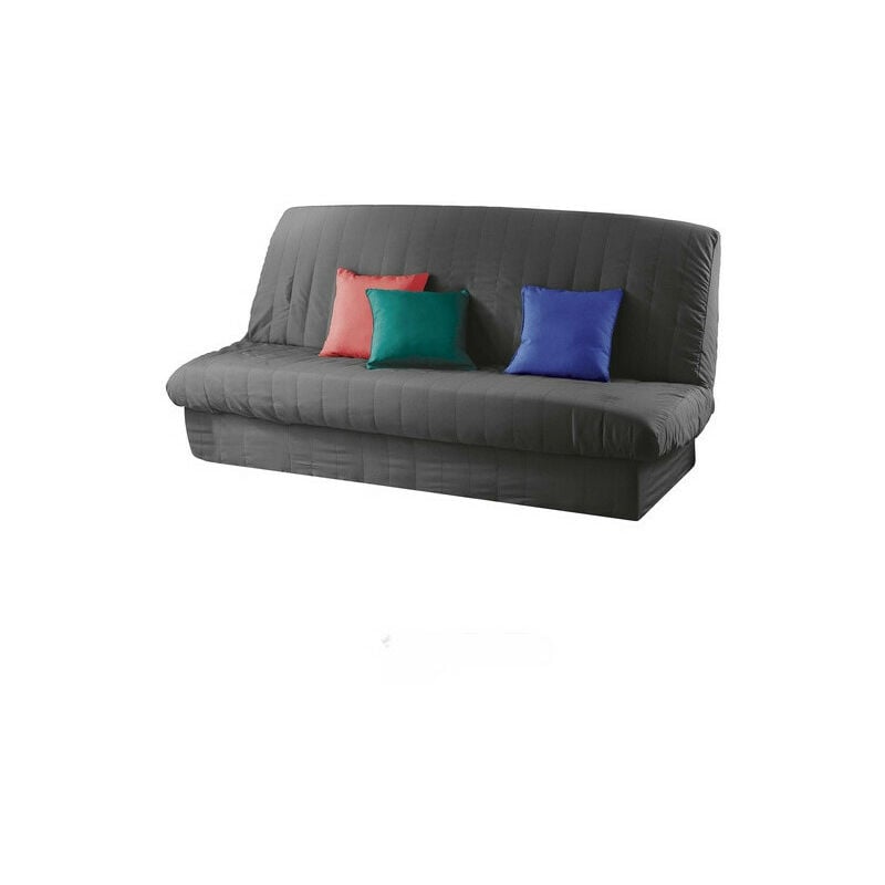 Promo Linge - Housse de clic clac Matelassée Anthracite.