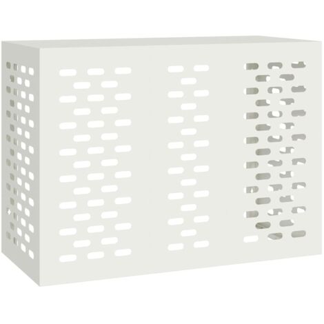 Housse de climatiseur Blanc 110 x 50 x 80 cm Acier CFW70353